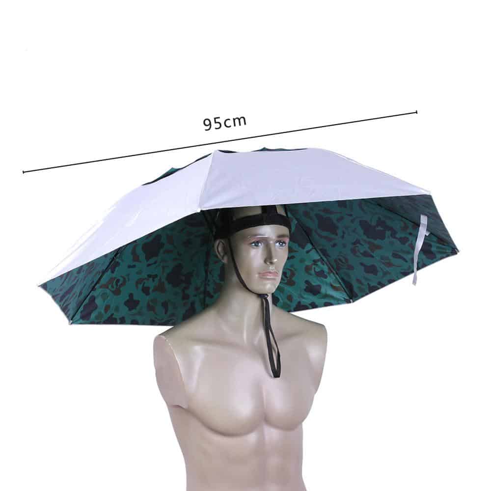 Parapluie de tête 95CM Chapeau randonnée Accessoire randonnée