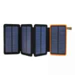 Batterie portable énergie solaire 4 panneaux Chargeur solaire randonnée Accessoire randonnée