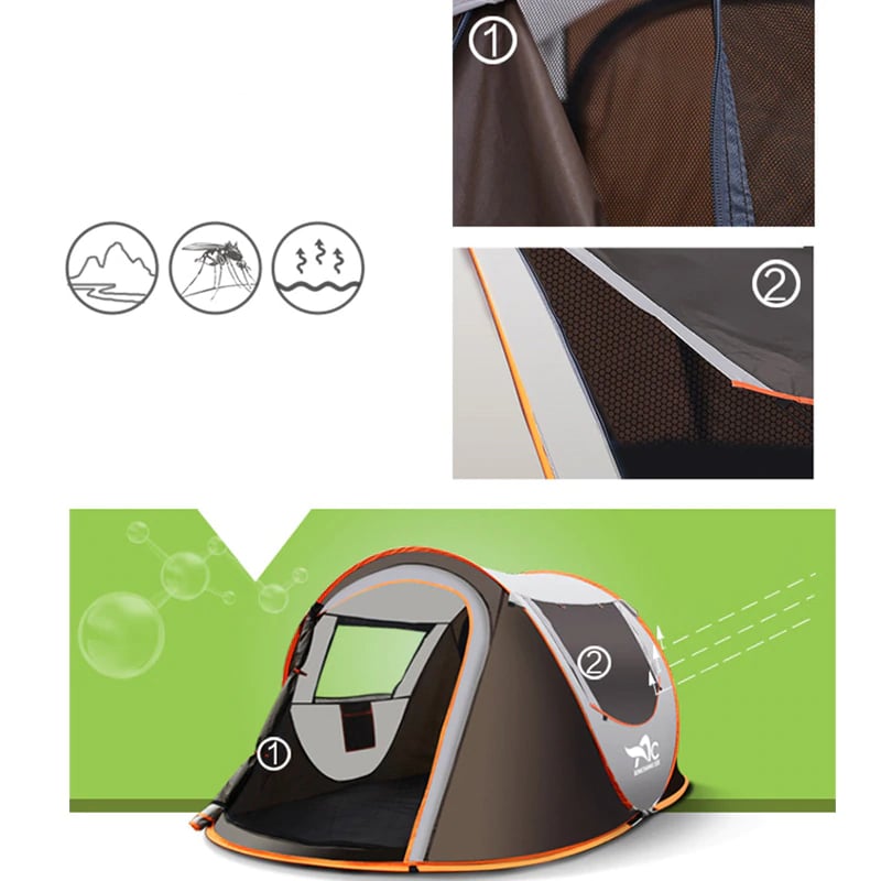 Tente de randonnée avec ouverture automatique Tente randonnée Tente 2 places Tente 3 places
