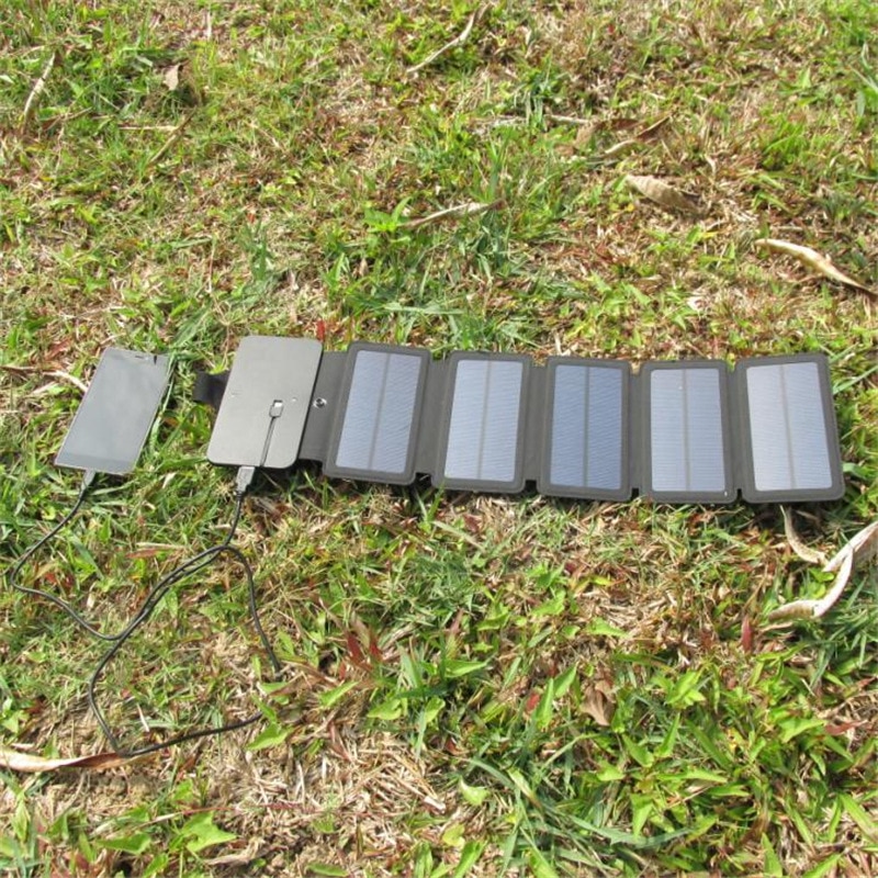 Chargeur solaire de randonnée pliant avec sortie USB Chargeur solaire randonnée Accessoire randonnée