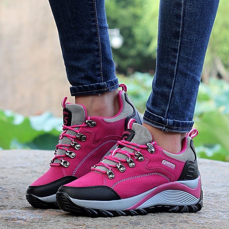 Chaussures de randonnée fuschia pour femme Chaussures randonnée femme Chaussures randonnée