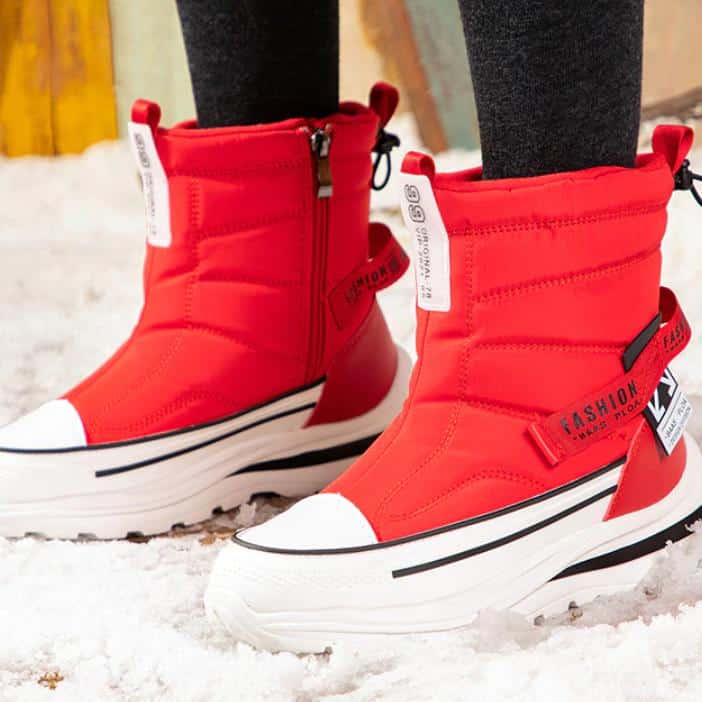 Bottes d’hiver en coton pour femme Chaussures randonnée Chaussures randonnée femme
