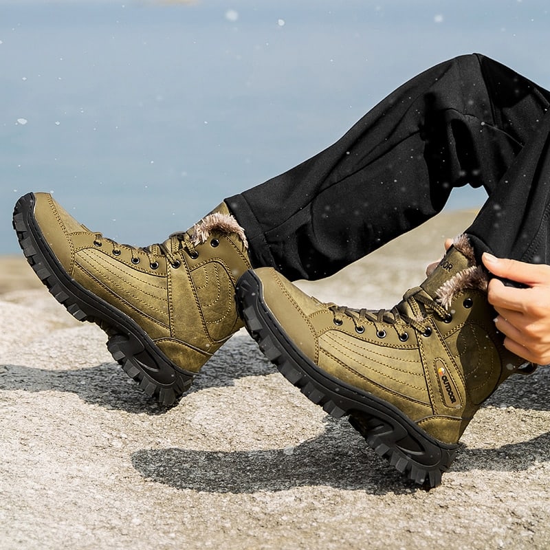 Bottes d’hiver anti dérapantes pour homme Chaussures randonnée Chaussures randonnée homme