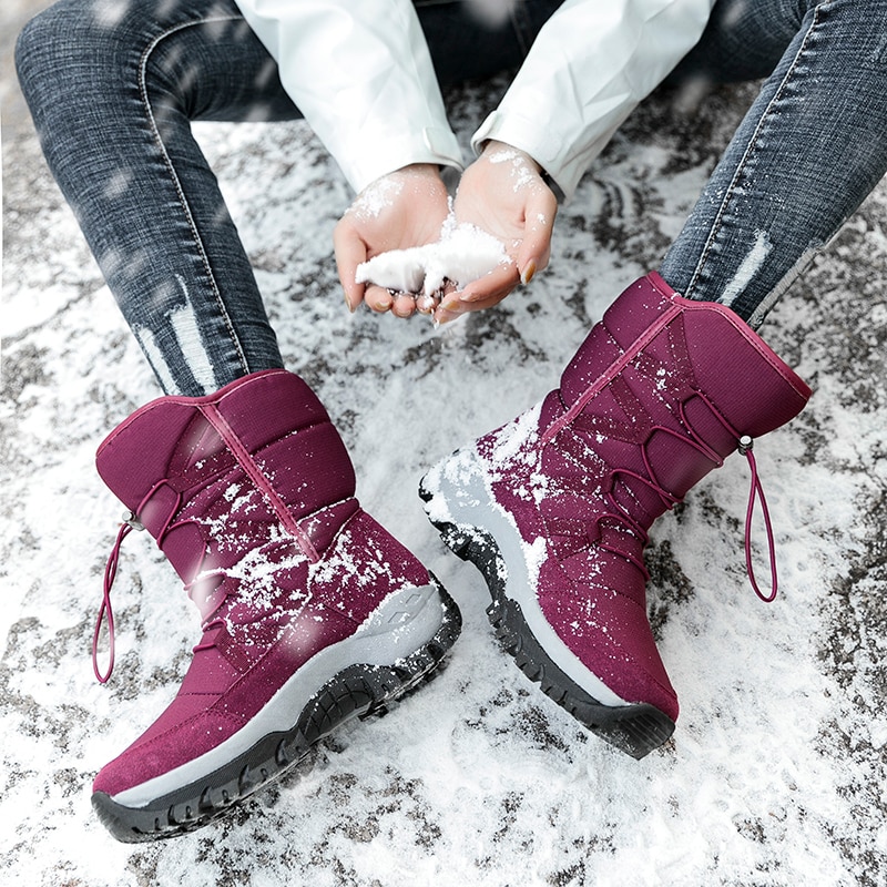 Bottes de neige étoilées pour femme Chaussures randonnée Chaussures randonnée femme