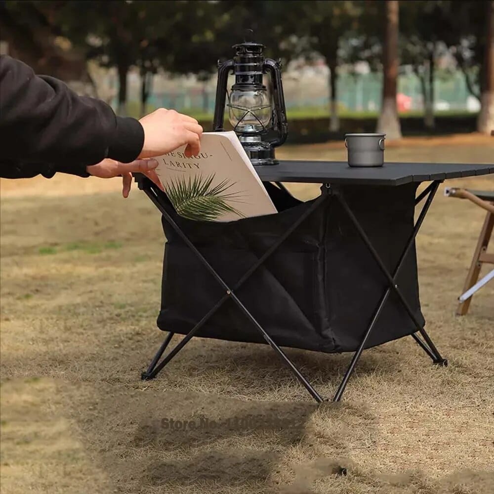 Table de camping pliante en aluminium pour 2 personnes