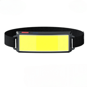 Lampe Frontale LED Rectangulaire et Étanche sur fond blanc