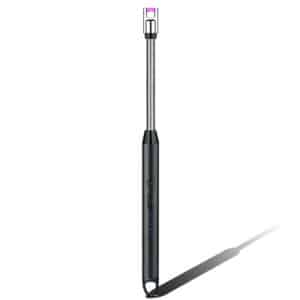 Briquet Arc Électrique Rechargeable et Flexible sur fond blanc